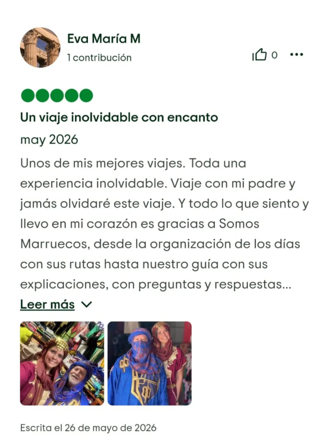 Resena verificada de TripAdvisor sobre el viaje